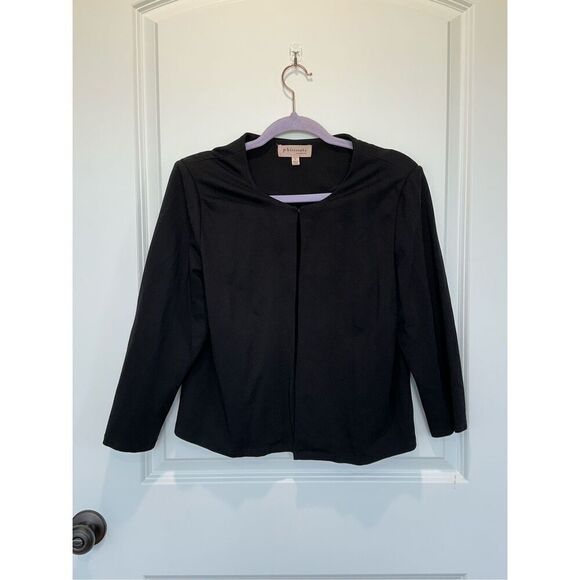 Philosophy Black Collared Jacket Size Large - Picture 1 of 5